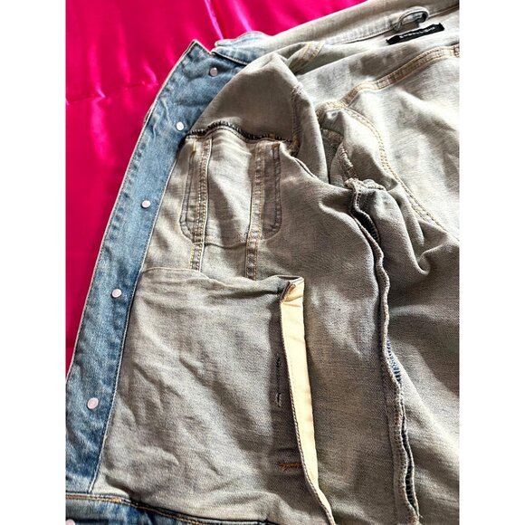 Unisex "Embellish" Custom Painted Distressed Denim Jacket With Painted Graphics - Picture 7 of 16